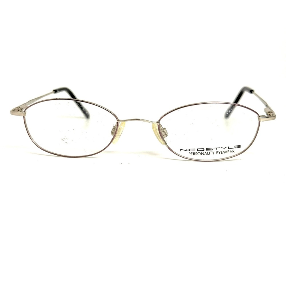 Neostyle College 289 Silver Oval Eyeglass Frames Purple Accent 49-19-135 458